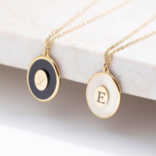 Large Oval Initial Necklace